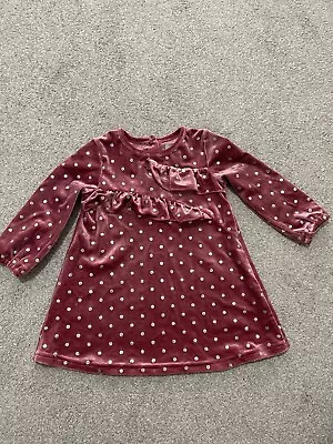 Baby Girls 9-12 Months Velvet Dress Primark New Without Tags Unwanted Party • £6.99