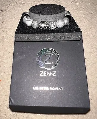 Trion-Z Zen-Z Karma Grey Jasper Bracelet - Brand New In Box - Size S/M • £25