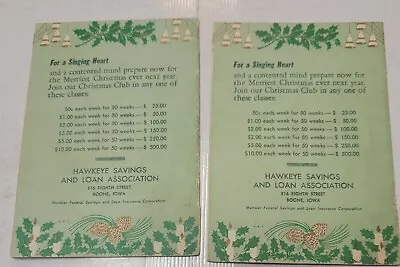 2 Boone Iowa Bank Promo Gifts Christmas Carols E239 • $5