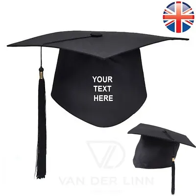 Personalised Embroidered Graduation Hat Tassels University Bachelors Master Cap • £10.88