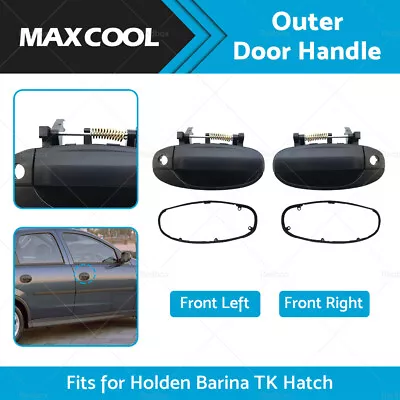 Front Outer Pair Of LH+RH Door Handle Black For Holden Barina TK Hatch 2005~2011 • $36