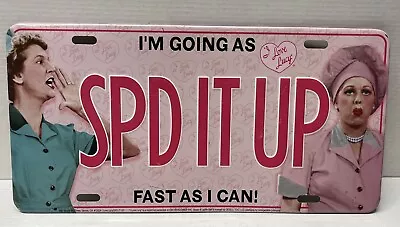 Vintage I Love Lucy Booster Front License Plate Spd It Up Collector Decor Gift • $17.99