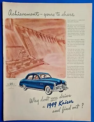 1949 Kaiser Automobile Achievement Yours To Share Vtg 1948 Magazine Print Ad • $6.75