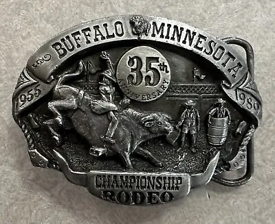 Vintage Buffalo Minnesota 35th Anniversary Belt Buckle.  No. 113 Of 500. • $14.99