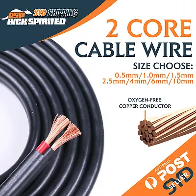 Auto Electrical Wire Twin Core Cable Dual Waterproof PVC Sheath Battery Wiring • $12.88