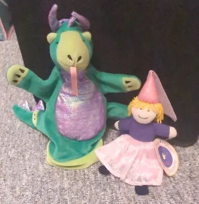 Vtg Manhattan Toy Puppets Glitter Dragon Fairy Princess Finger Puppet Royal Rump • $13.99