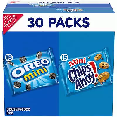 Nabisco Crowd Favorites Cookie Variety Pack CHIPS AHOY! OREO Mini 30 Snack Packs • $12.99