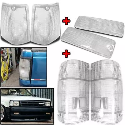 Set Corner Bumper Lamp Tail Light Clear Lens For Mazda B2000 B2200 B2600 1985-98 • $59.99