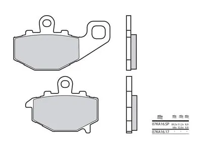 Kawasaki Z 1000 SX ABS - Kit Brake Pads Rear - BREMBO - 38800305 • £41.63