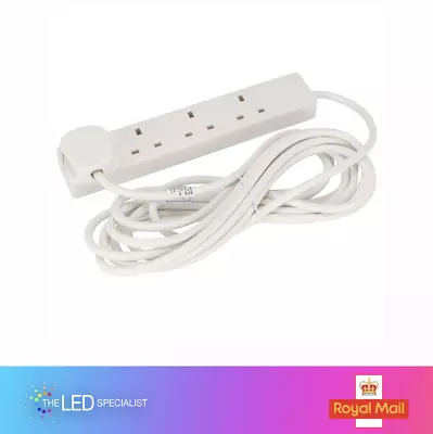 £6.99 • Buy Extension Lead Cable Electric Plug Socket UK Mains Power 4 Gang Gang Way