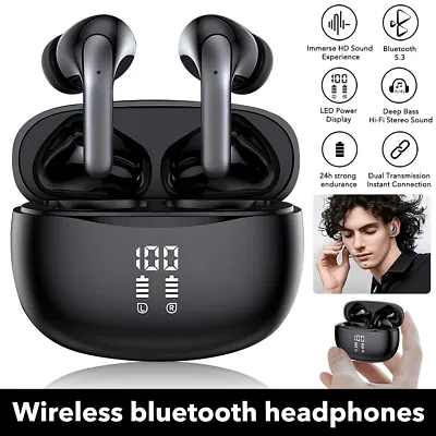 MPOW TWS Bluetooth 5.3 Wireless Headphones Sports Earphones Earbuds Waterproof • £18.99