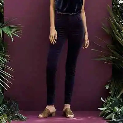 J Brand Maria High Rise Skinny Velveteen Jeans Aubergine Size 24 • $63.20
