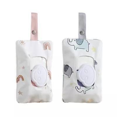 Cotton Wipes Dispenser Refillable Wipe Holder Wet Wipe Container Baby Wipe Pouch • £9.60