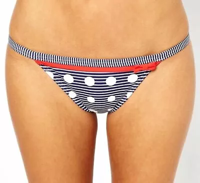 Freya Bikini Brief Hello Sailor Size S 10 12 Blue Tab Side Swimwear Bottom 3467 • £6.99