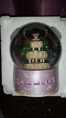 £15 • Buy  Wedding Snow Globe  Wedding Cake To Have And To Hold Logo New Boxed Nice Gift