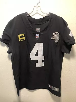 Nike Oakland Las Vegas Raiders Derek Carr On Field Jersey Size 44 Patches • $124.98