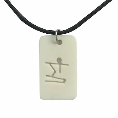 Hawaiian Jewelry Petroglyph Surfer Bone Pendant Necklace From Maui Hawaii • $8.95