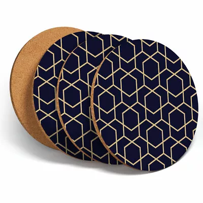 £7.99 • Buy 4 Set - Abstract Geometric Pattern Coasters - Kitchen Drinks Coaster Gift #2361