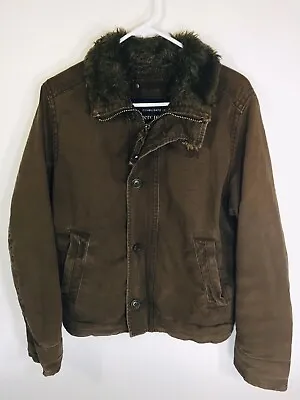 $19.95 • Buy Abercrombie Adirondack Cotton FIELD JACKET Boy Size L Large Military Brown