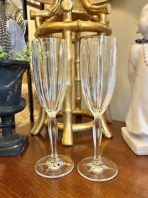 Waterford Marquis Crystal Omega Set Of 2 Fluted Champagne Glasses • $32.50