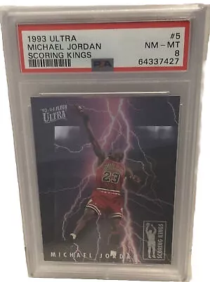 Michael Jordan 1993-94 Fleer Ultra Scoring Kings #5 PSA 8 Graded Rare Basketball • $1200