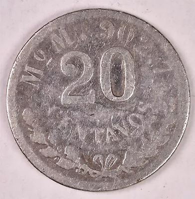 1900 Mexico 20 Centavos 5.41g Silver 0.903  • $14.99