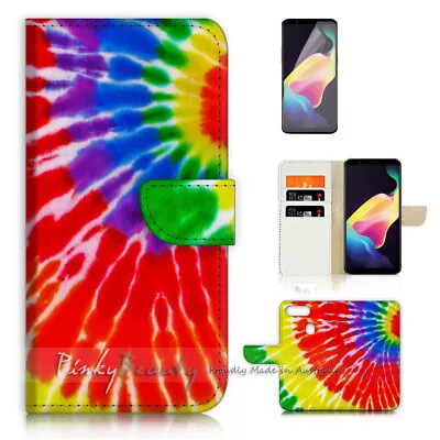 ( For Oppo AX7 ) Wallet Flip Case Cover AJ40082 Tie Dye • $12.99