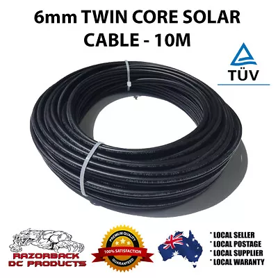 10m 6mm Twin Core Tuv Certified Premium Solar Cable - Fast Postage* • $44.95