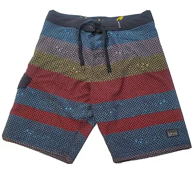 Men's Maui And Sons Board Surf Shorts Striped Swim Trunks Size 32 • $12.79