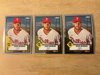 2021 Topps Chrome Platinum Anniversary Zack Wheeler 3 Card Lot #299 Phillies • $3.50