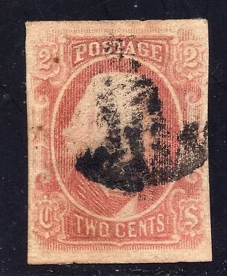 CSA SC#8 - Used - VF - Confederate States Stamp - Tiny Thin • $50