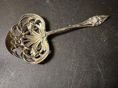 Gorham H44  Daffodil Sterling Silver Art Nouveau Bon-Bon Spoon Pierced Bowl • $69.99