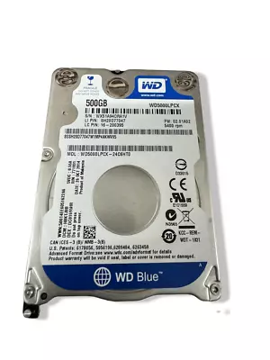 Western Digital WD WD5000LPCX-00VHAT0 500GB 2.5  Laptop Hard Drive SATA • £7.49