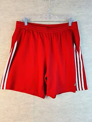 Men’s Adidas Triple Stripe Red White Shorts Vintage Medium • $24.99