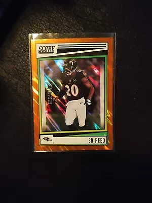 2022 Score Ed Reed Orange Lava 29/599 Ravens #189 Ed Reed Numbered Lava Parallel • $1.75