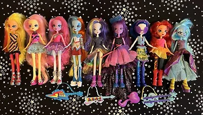 My Little Pony Equestria Girls Rainbow Rocks Dolls X 9 • £40