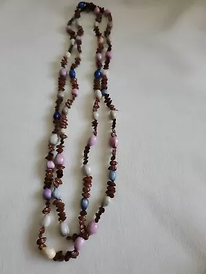 Ladies Seed Multicolor Beaded Necklace 48 Inches • $6