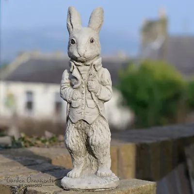 Peter Rabbit Hand Cast Stone Outdoor Garden Ornament Beatrix Potter Statue Gift • £39.60