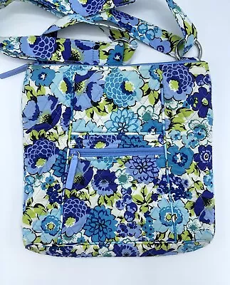 Vera Bradley HIPSTER Crossbody BLUEBERRY BLOOMS Purse Shoulder Bag Handbag VGC • $24.94