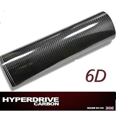 Carbon Fibre Vinyl Wrap 6D Black Ultra Gloss Sheet Film Bubble Free • $22.24