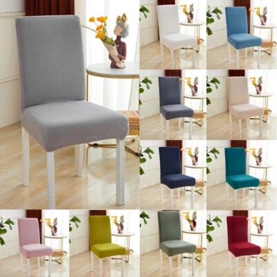 Stretch Dining Chair Cover Seat Covers Spandex Washable Banquet Wedding Party AU • $11.99