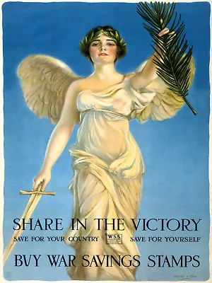 Vintage POSTER.American Victory Angel.Room Decor.Office Wall Design.1258 • $57