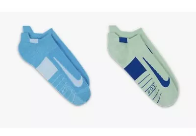 Nwt 2 Pairs Nike Multiplier No Show Socks Mens Sz 12-15 Xl Sx7554 • $21