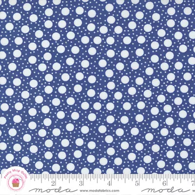 Moda PICNIC POP 22437 13 Royal Blue Polka Dots  ME & MY SISTER Quilt Fabric • $6.25