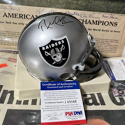 Neal Colzie Rare Signed Oakland Raiders Mini Helmet - PSA / Dna • $299.99