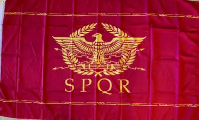 SPQR ANCIENT ROMAN EMPIRE RARE FLAG Premium 100D Woven 3x5 3'x5' Flag Rough Tex • $10.88