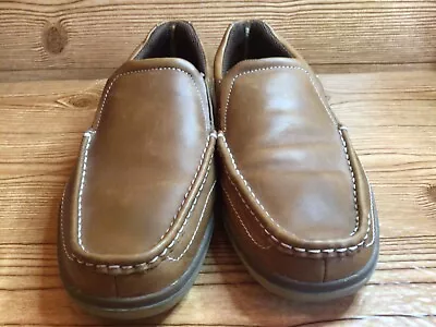 Margaritaville Leather Slip On Boat Shoes Tan Brown Men's 12 • $28