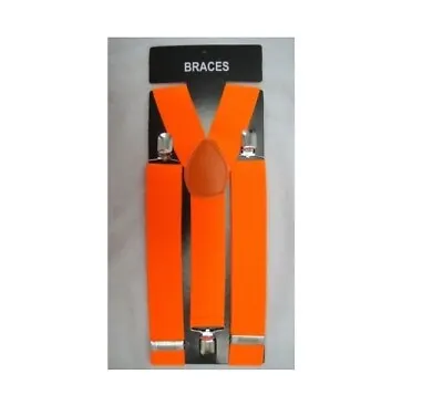 Braces-suspender In Orange Colour For Fancy Dress. • £3.49