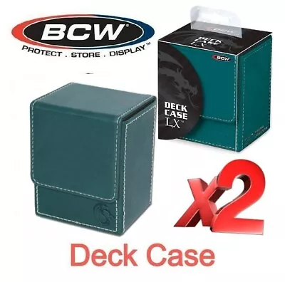 X2 High Quality BCW Deck TEAL Case LX 80 Gaming Cards Storage/Transport Holder • $31.50