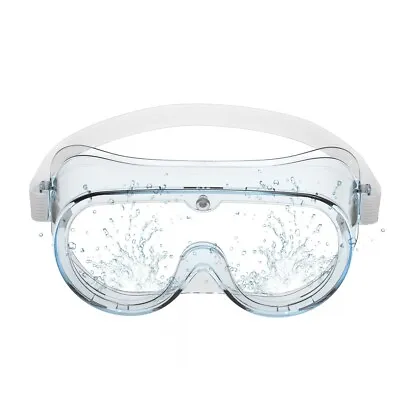 Work Safety Goggles Eye Shield Clear Glasses Cover Protector Chemistry Lab Poly • $6.45